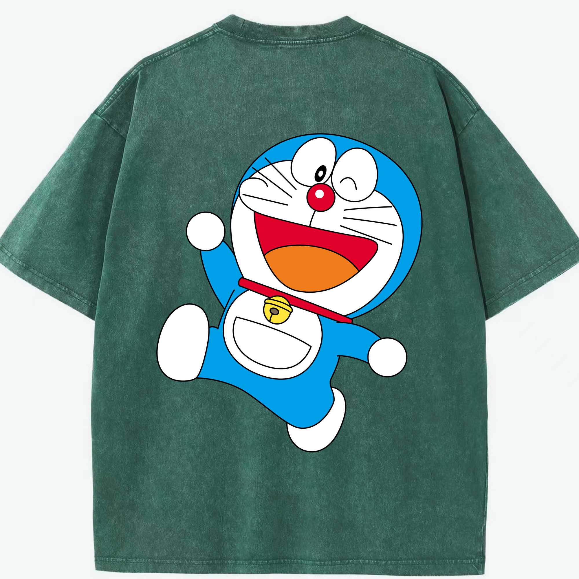 （画像用） ドラえもん Doraemon 綿100% ヴィンテージ風 半袖Tシャツ（背面プリント）